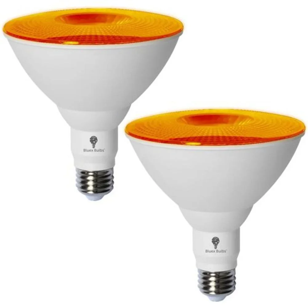 Bulbs 2 Pack LED Par38 Flood Orange Light Bulb-10W (90Watt Equivalent) -Dimmable